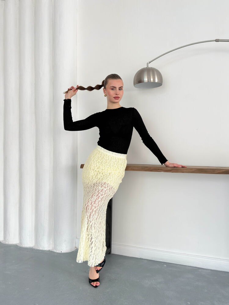 Lace Skirt - Yellow