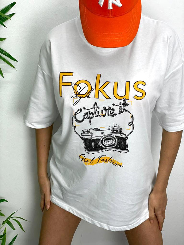 Tricou Focus - Alb