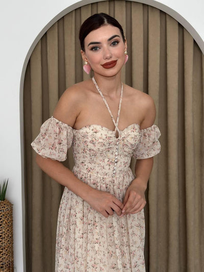 Rochie cu elastic în talie Della Beli