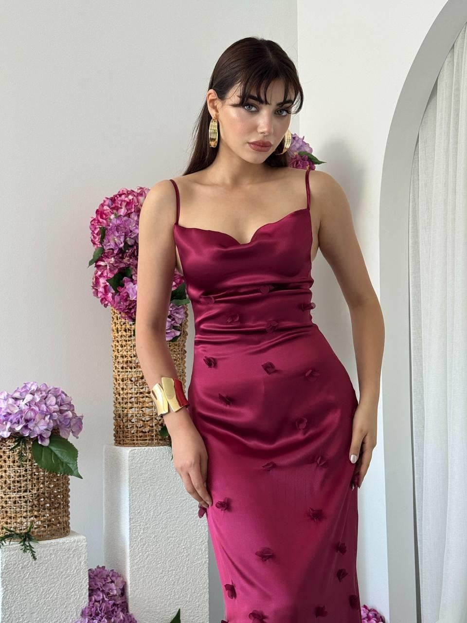 Rochie Dora cu detalii florale