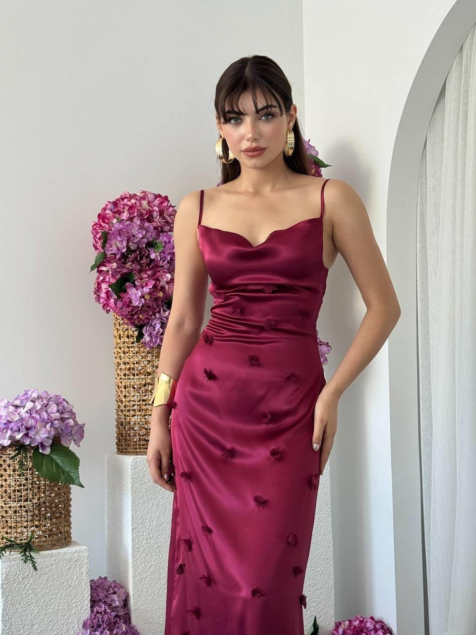 Rochie Dora cu detalii florale