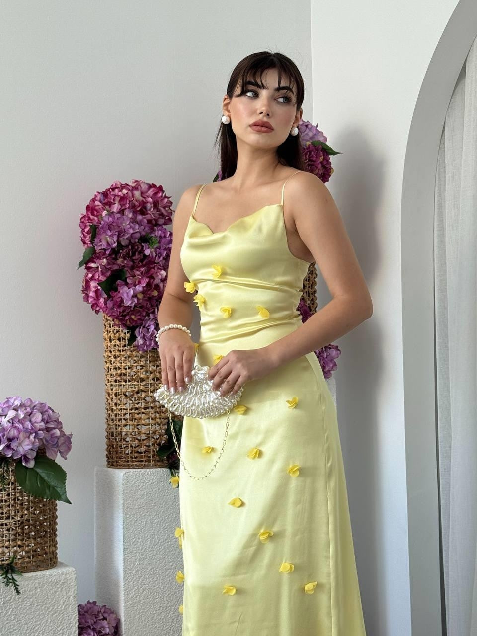 Rochie Dora cu detalii florale
