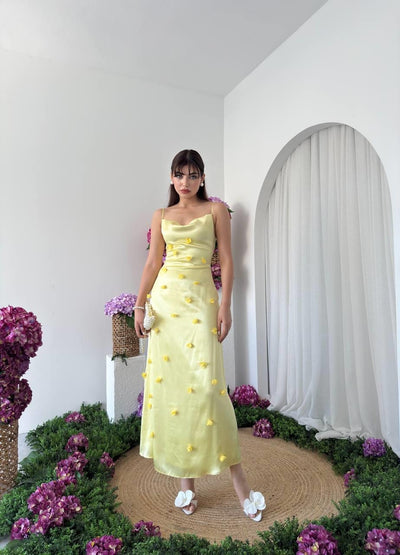 Rochie Dora cu detalii florale