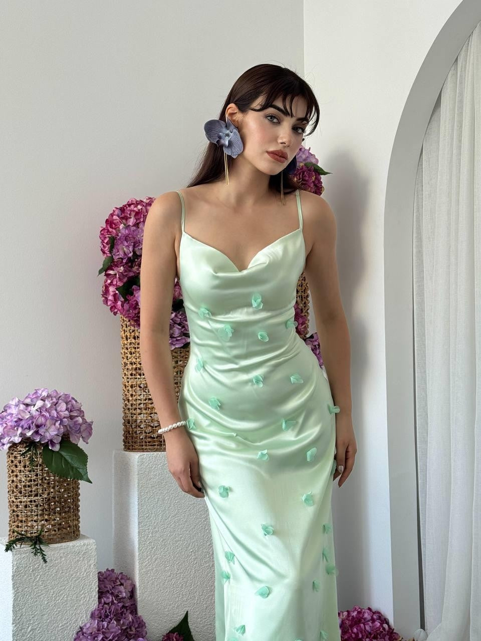 Rochie Dora cu detalii florale