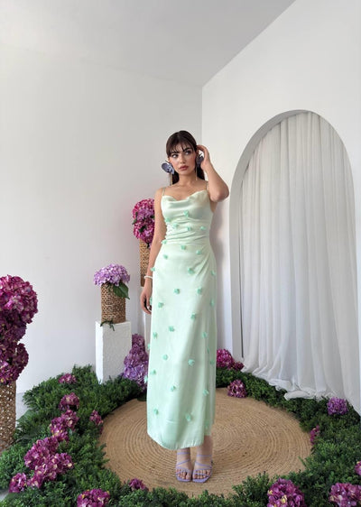Rochie Dora cu detalii florale