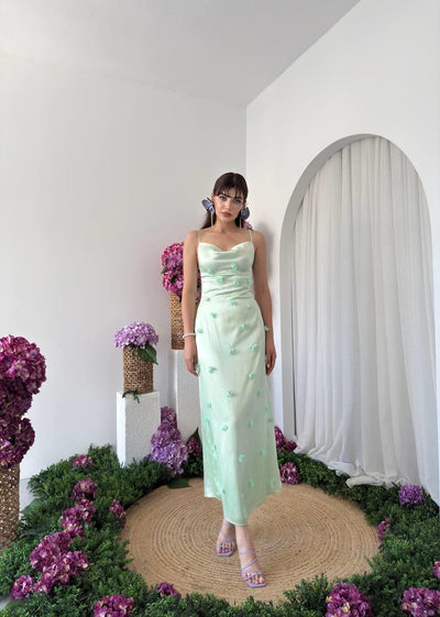 Rochie Dora cu detalii florale