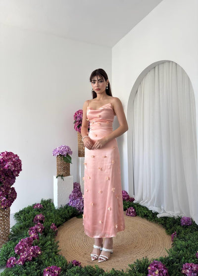 Rochie Dora cu detalii florale