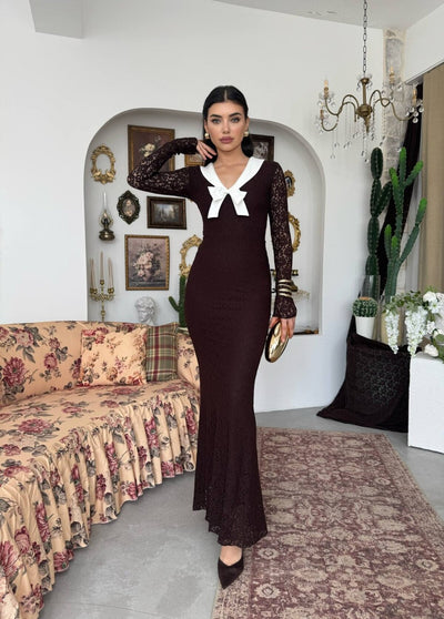 Rochie cu fundă decorativă Duyru
