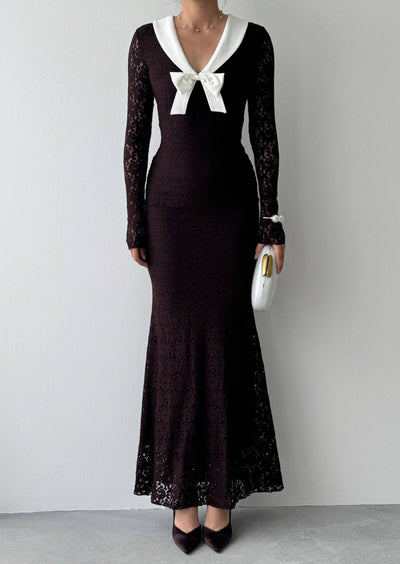 Rochie cu fundă decorativă Duyru