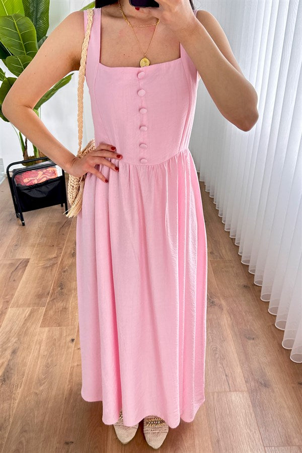 Rochie Lung Gros Tivă Marfă Roz