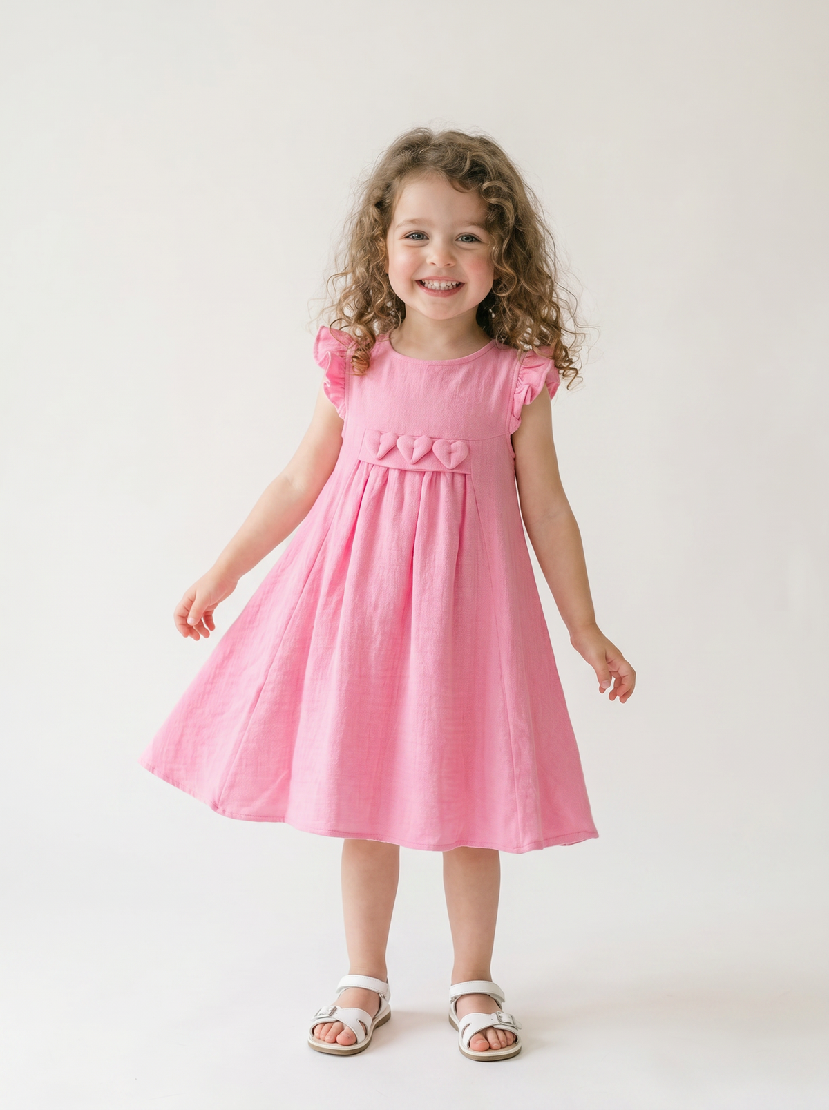 ROCHIE 3-6 ANI MUSLIN CU LYCRA TFA-3616 - Roz