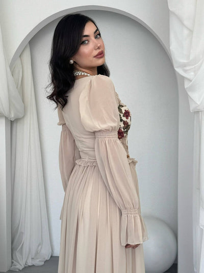Rochie Elf cu Detalii Florale