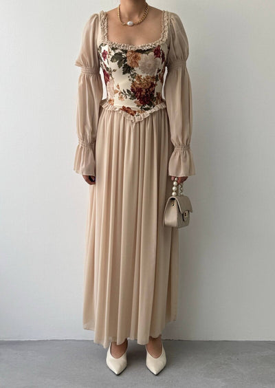 Rochie Elf cu Detalii Florale
