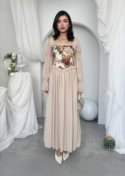 Rochie Elf cu Detalii Florale