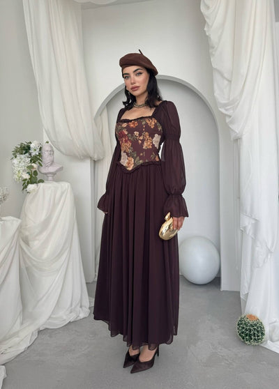 Rochie cu detalii florale Elfı