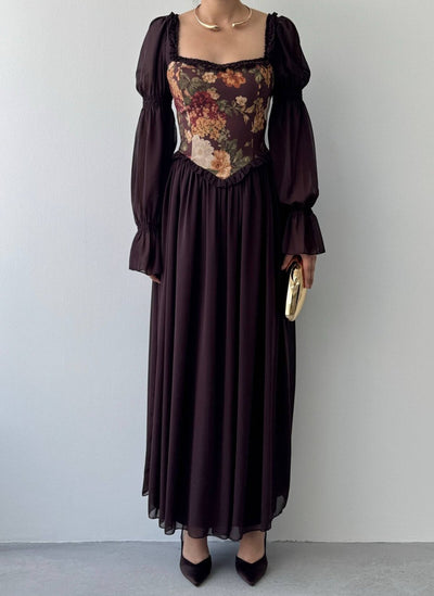Rochie cu detalii florale Elfı