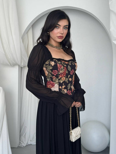 Rochie Elf cu Detalii Florale
