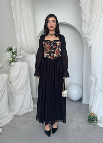 Rochie Elf cu Detalii Florale