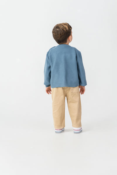 Set de tricot Tuffy cu pantalon Gabardin pentru bebeluși-03685 - Vișon