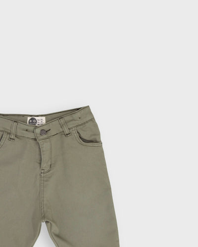 Genç Erkek Gabardin Şort | 9–15 Yaş | RG3338 - HAKİ