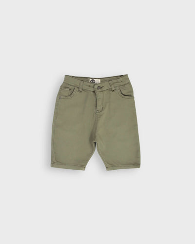 Genç Erkek Gabardin Şort | 9–15 Yaş | RG3338 - HAKİ