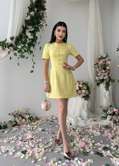 Rochie Evan cu fundă decorativă