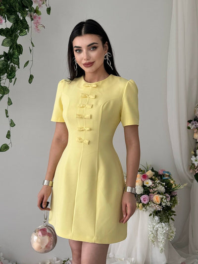 Rochie Evan cu fundă decorativă