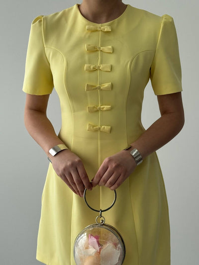 Rochie Evan cu fundă decorativă
