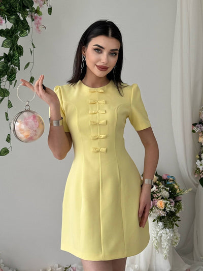 Rochie Evan cu fundă decorativă