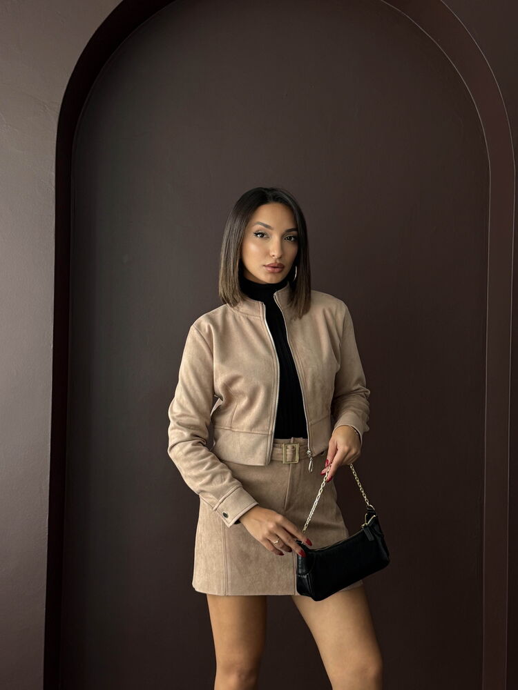 Fuste cu curea Topshow, en-gros - Mink | F1801
