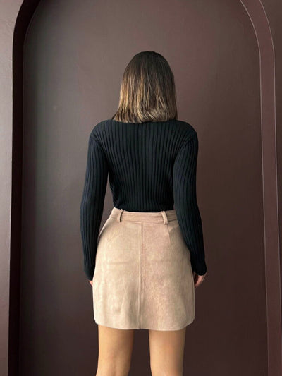 Fuste cu curea Topshow, en-gros - Mink | F1801