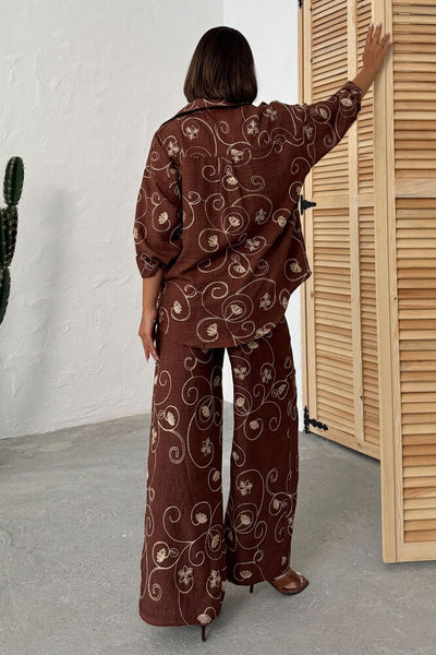 Pantaloni brodați en-gros -