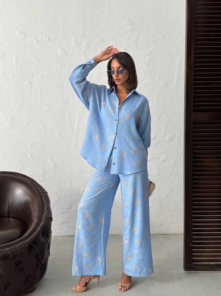 Pantaloni brodați en-gros -