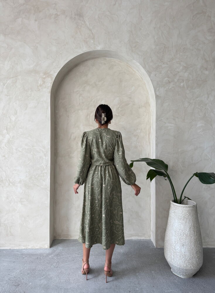 Embroidered Wholesale Skirt - Light Khaki