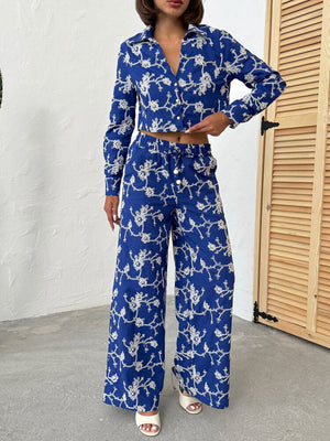 Süzüne Nakışlı Pantolon - Saks