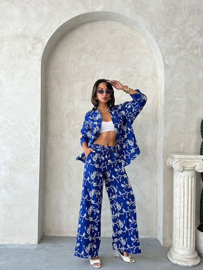Pantaloni brodați - Saks