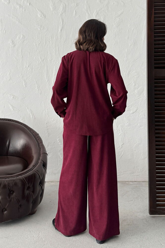 Topshow - Wholesale Corduroy Trousers - Burgundy