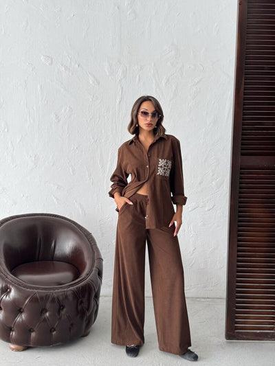 Topshow - Wholesale Corduroy Pants - Coffee