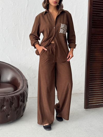 Topshow - Wholesale Corduroy Pants - Coffee