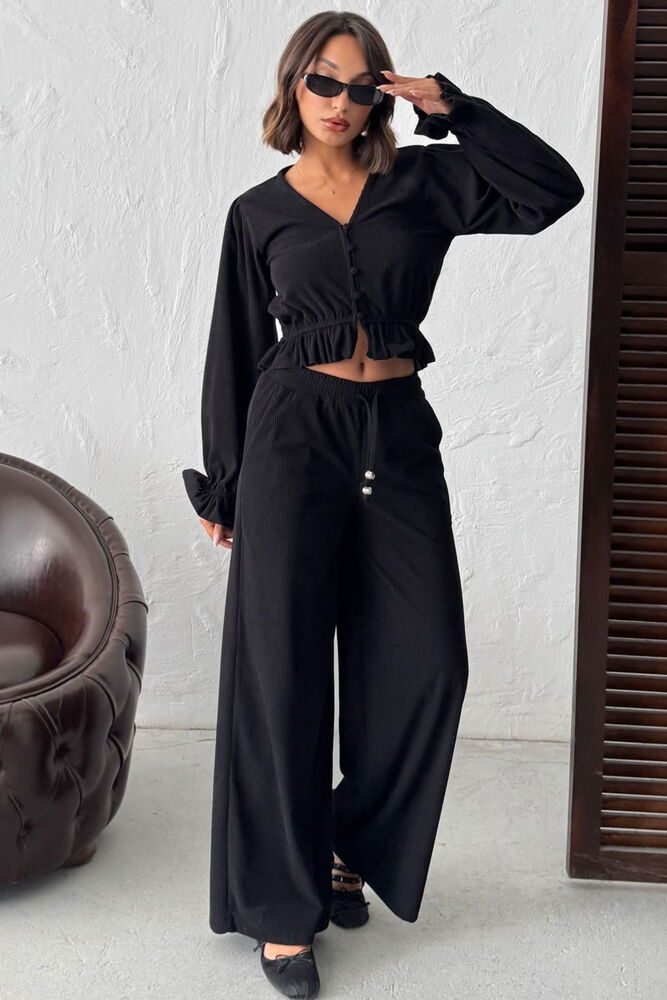 Topshow - Wholesale Corduroy Trousers - Black