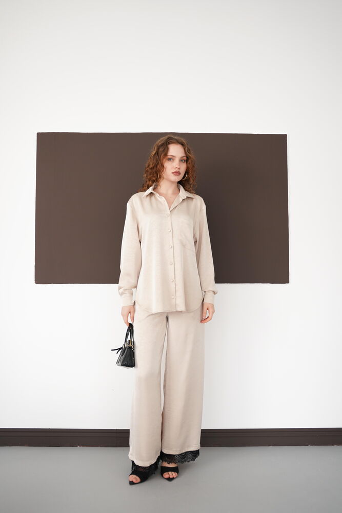 Long Sleeve Wholesale Shirt - Stone | F2101 - Topshow