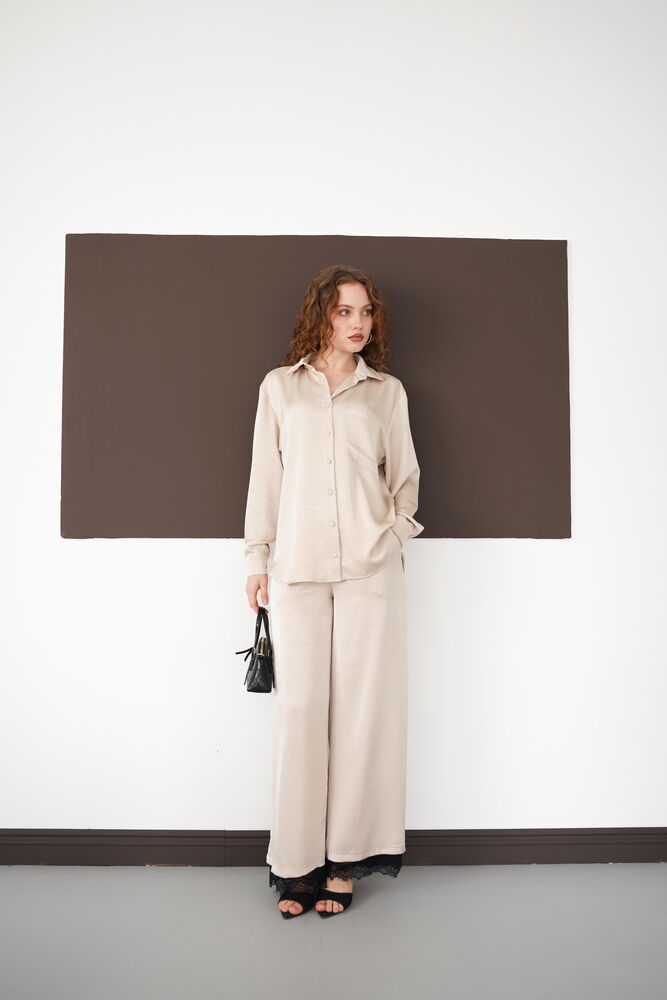 Long Sleeve Wholesale Shirt - Stone | F2101 - Topshow