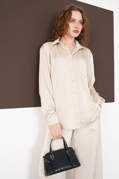 Long Sleeve Wholesale Shirt - Stone | F2101 - Topshow