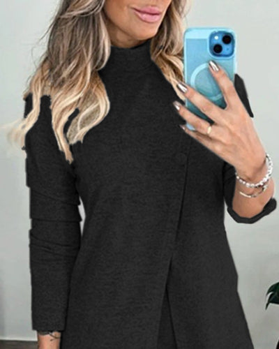 Kadın Uzun Kollu Balıkçı Yaka önden Düğmeli Bluz Ve Pantolon Yumoş Ikili Takım , 19128