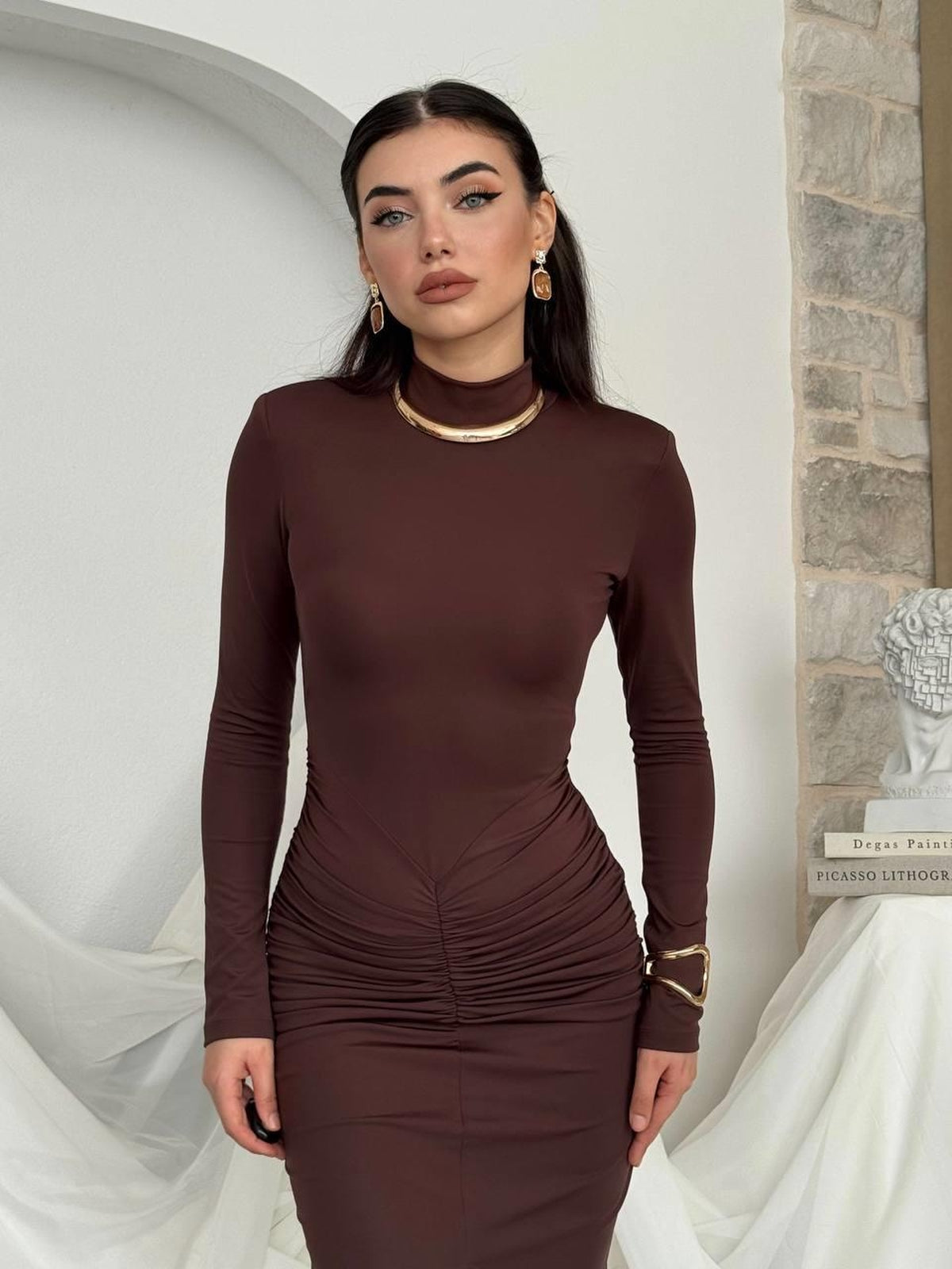 Ferya Büzgülü Elbise