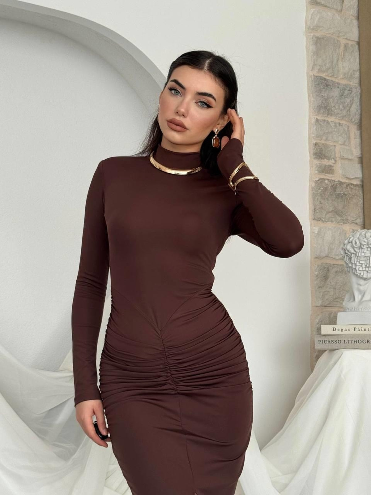 Ferya Büzgülü Elbise