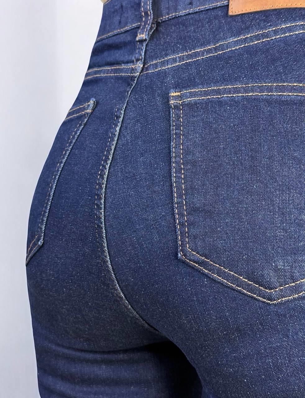 High Waist Half Flare Rinse Jean Pants