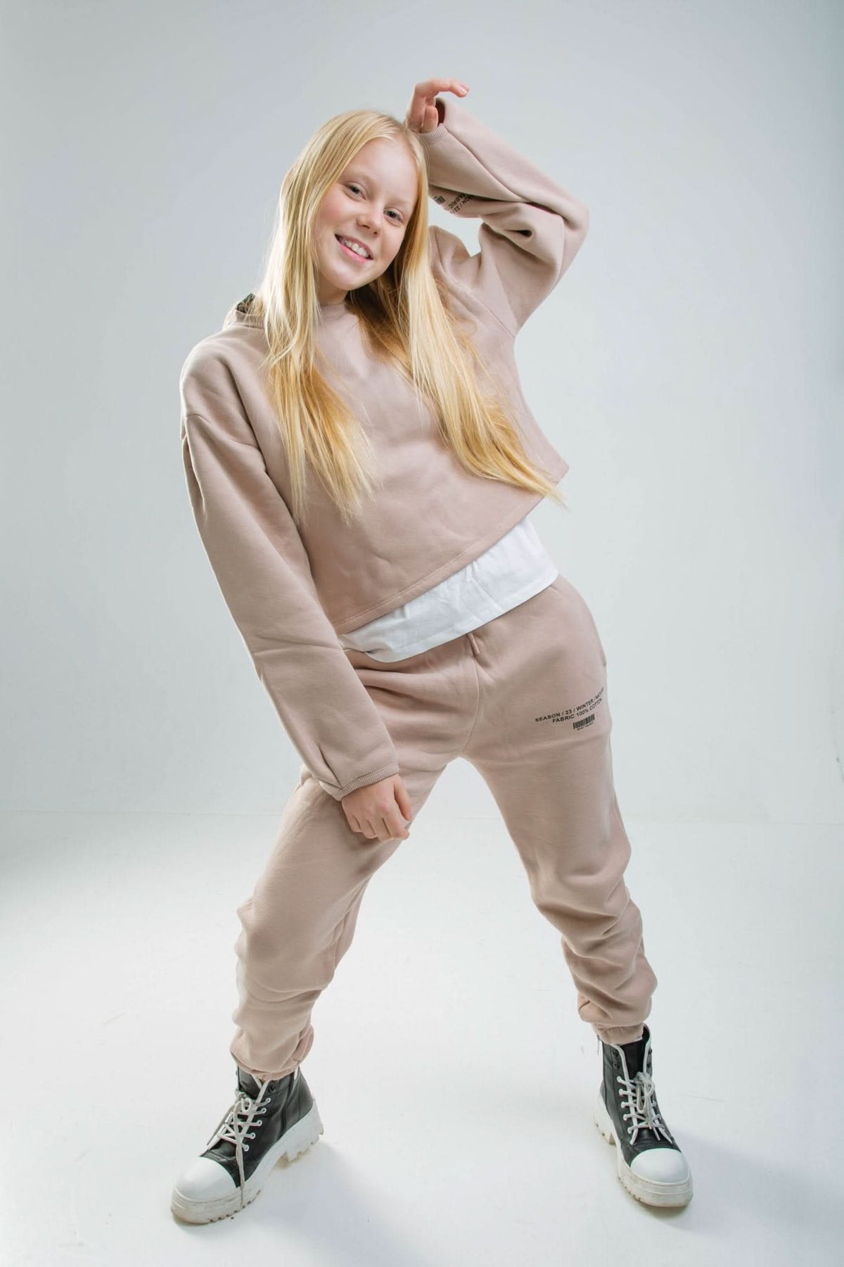 Genç Baskı Detaylı Sweatshirt | RG Brand | 9–15 Yaş | RG3308 - FÜME