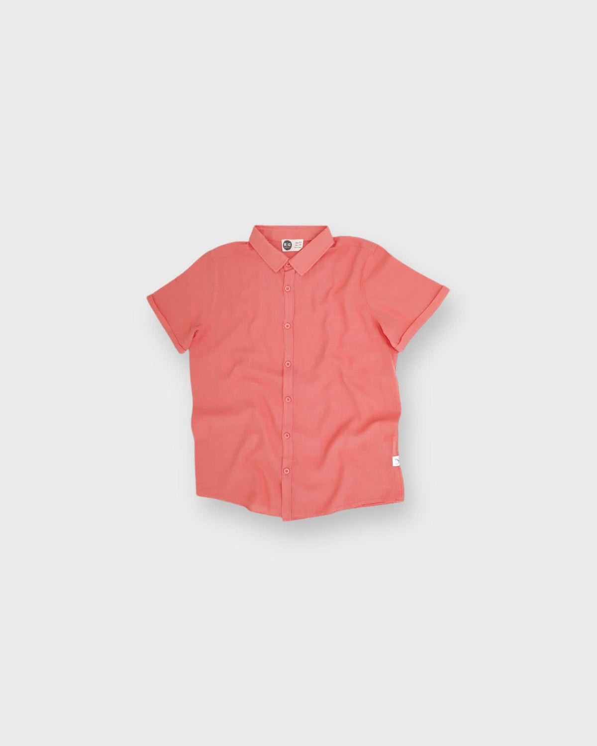 Genç Keten Kısa Kollu Gömlek | 9–15 Yaş | RG Brand | RG3387 - BEYAZ