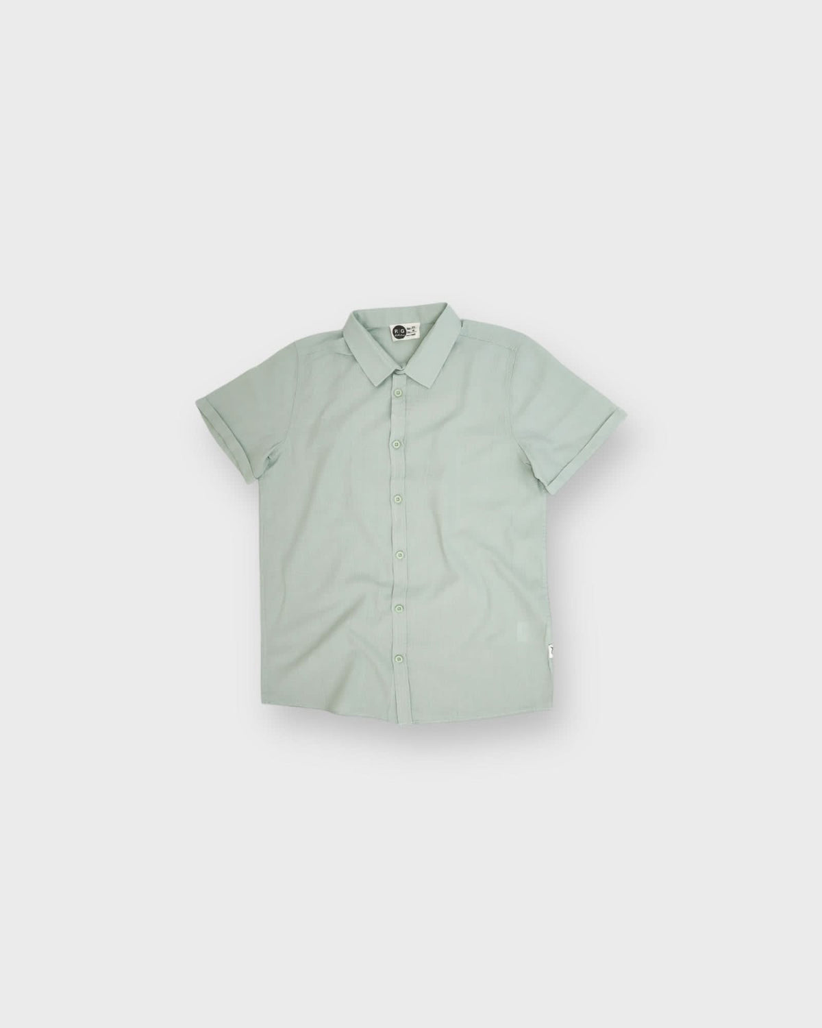 Genç Keten Kısa Kollu Gömlek | 9–15 Yaş | RG Brand | RG3387 - TAŞ